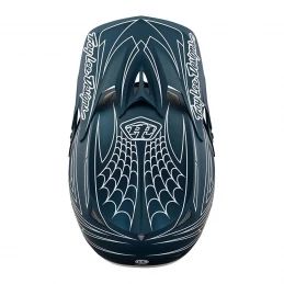 Marque Casque Intégral Troy Lee Design® D3 Fiberlite Spiderstripe - Bleu 4 Marque Casque Intégral Troy Lee Design® D3 Fiberlite Spiderstripe - Bleu – Image 4