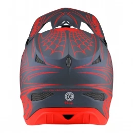 Marque Casque Intégral Troy Lee Design® D3 Fiberlite Spidertripe - Gris/Rouge 3 Marque Casque Intégral Troy Lee Design® D3 Fiberlite Spidertripe - Gris/Rouge – Image 3