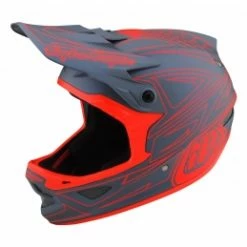 Marque Casque Intégral Troy Lee Design® D3 Fiberlite Spidertripe - Gris/Rouge