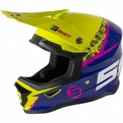 Marque Casque Intégral Shot® Storm KID - Violet/Jaune
