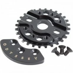 Marque Couronne Odyssey® Halfbash (W/Guard) - Noir -Équipements BMX Enfant Soldes couronne odyssey halfbash w guard 25t 28t black bmx freestyle 2