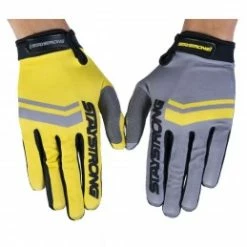 Marque Gants BMX Staystrong® Opposite - Gris/Jaune