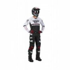 Marque Maillot Fly® Kinetic K120 2020 - Noir/Blanc/Rouge -Équipements BMX Enfant Soldes maillot fly kinetic k120 2020 enfant noirblancrouge 2