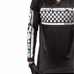 Marque Maillot Staystrong® Checker KID - Noir -Équipements BMX Enfant Soldes maillot staystrong r checker kid noir 2